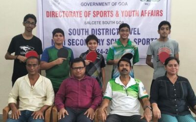 Inter School South District level U 17 years Boys Table Tennis Tournament held at Multipurpose Indoor Hall Fatorda