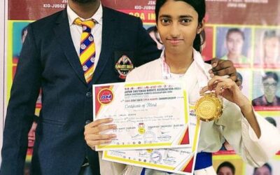 Gold medals in Kumite and in the KATA category held under JSKA GOA STATE OPEN KARATE CHAMPIONSHIP