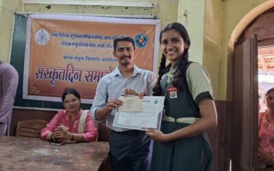 आयोजित संस्कृत सप्ताह निमित्ताने आयोजित केलेल्या विविध संस्कृत‌ स्पर्धां