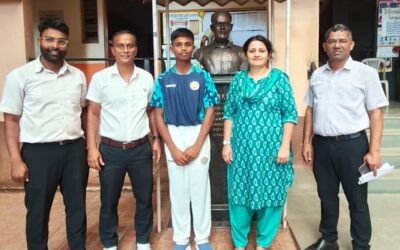 Saanch representing Goa in the South Zone